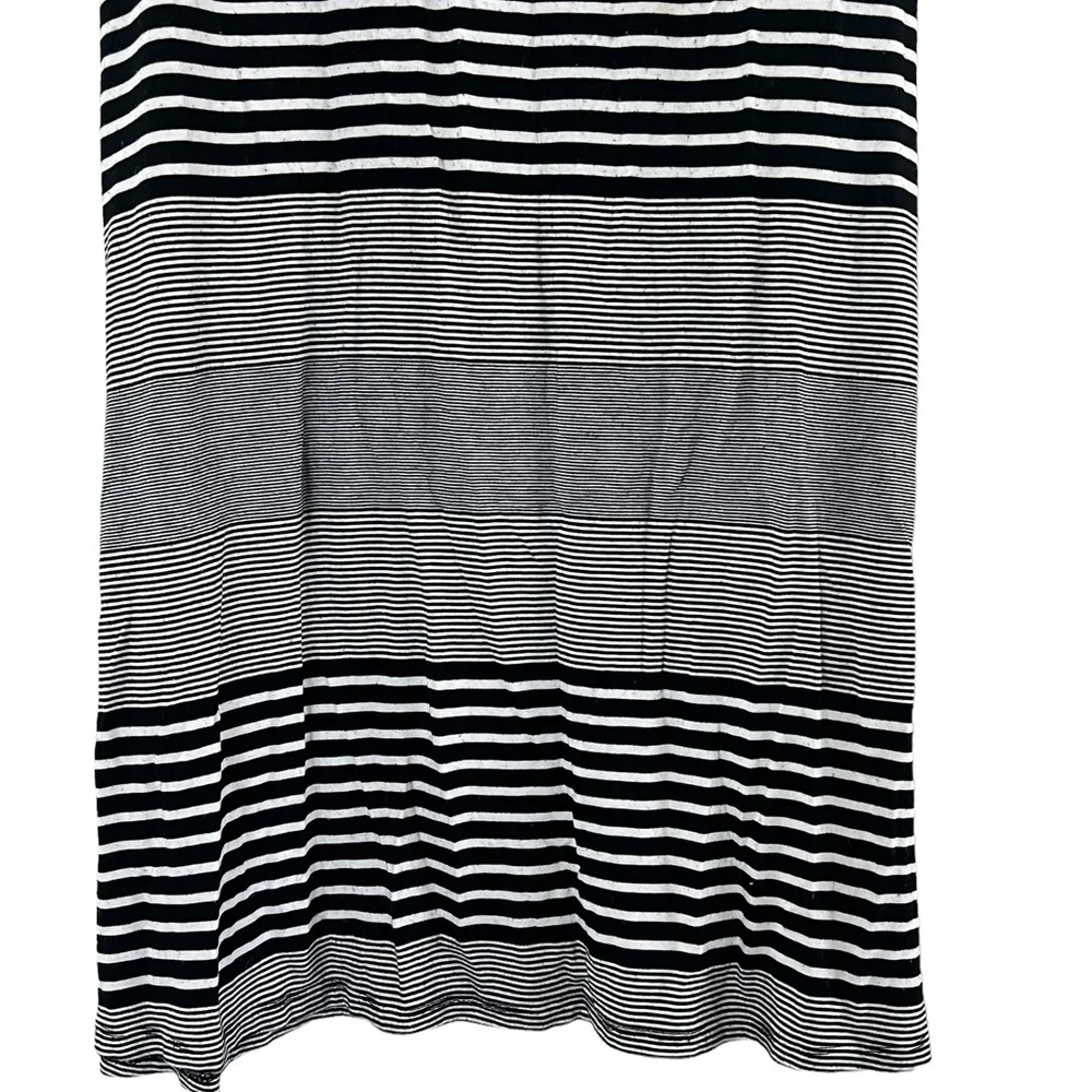 Merona | Stretchy black/white striped maxi skirt size small